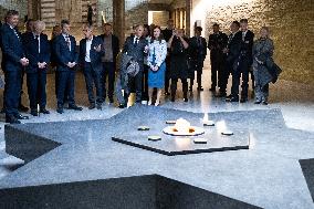 Prince Frederik Of Denmark Visit To The Shoah Memorial - Paris