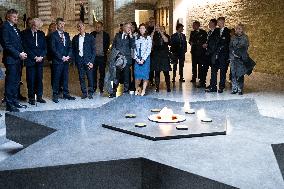 Prince Frederik Of Denmark Visit To The Shoah Memorial - Paris