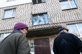 Consequences of Russian rocket attack on Dnipro district