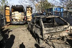 Consequences of Russian rocket attack on Dnipro district