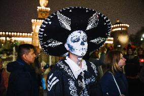 The Mexican Parade For The Dia De Muertos Celebrations In Milan