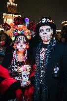 The Mexican Parade For The Dia De Muertos Celebrations In Milan