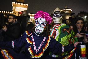 The Mexican Parade For The Dia De Muertos Celebrations In Milan