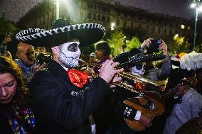 The Mexican Parade For The Dia De Muertos Celebrations In Milan