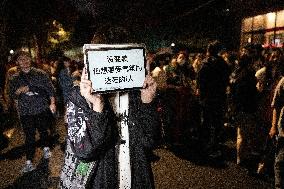 People in Various Halloween-themed Costumes Play in Shanghai