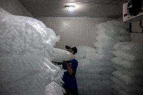 Home Industry Of Crystal Ice Cube In Indonesia.