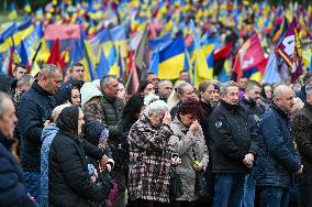 Prayer for perished Ukrainian military personnel in Lviv