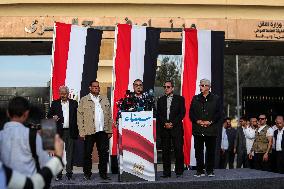 EGYPT-RAFAH CROSSING-PM-PRESS CONFERENCE
