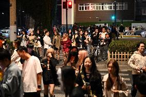 Citizens Dress Up And Take Part in A Halloween Parade in Shanghai