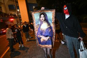 Citizens Dress Up And Take Part in A Halloween Parade in Shanghai