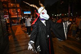 Citizens Dress Up And Take Part in A Halloween Parade in Shanghai