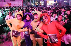 Citizens Dress Up And Take Part in A Halloween Parade in Shanghai