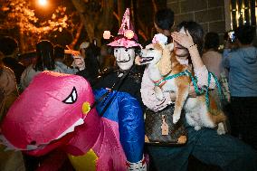 Citizens Dress Up And Take Part in A Halloween Parade in Shanghai