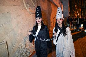 Citizens Dress Up And Take Part in A Halloween Parade in Shanghai