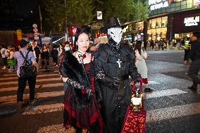 Citizens Dress Up And Take Part in A Halloween Parade in Shanghai