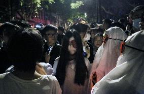 Citizens Dress Up And Take Part in A Halloween Parade in Shanghai