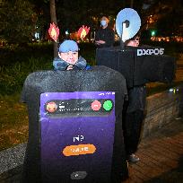 Citizens Dress Up And Take Part in A Halloween Parade in Shanghai