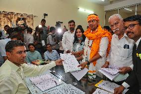Pushpendra Bhardwaj File Nomination Papers In Jaipur