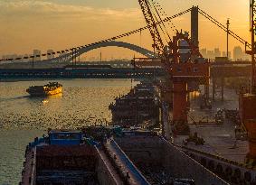 Huaigang Special Steel Terminal at The Beijing-Hangzhou Grand Canal in Huai 'an