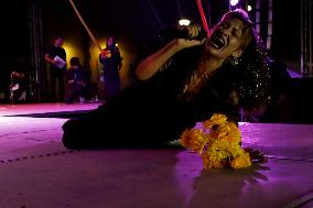 XVII National Contest Of Mourners “Lloronas” In San Juan Del Rio In Mexico