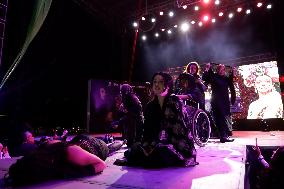 XVII National Contest Of Mourners “Lloronas” In San Juan Del Rio In Mexico