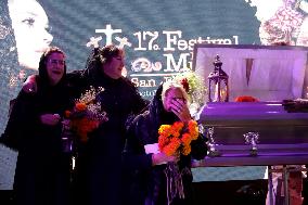 XVII National Contest Of Mourners “Lloronas” In San Juan Del Rio In Mexico