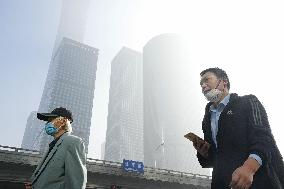 Smog-covered Beijing