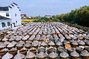 An Open-air Soy Sauce Drying Field in Rugao