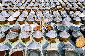 An Open-air Soy Sauce Drying Field in Rugao