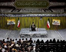 Ayatollah Ali Khamenei Meets With A Group Of Students - Tehran