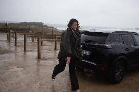 Waterfront ahead of storm Ciaran - Saint-Pierre-Quiberon