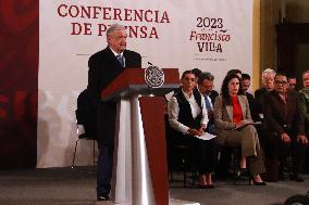 Mexican President, Lopez Obrador Briefing Conference