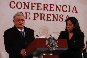 Mexican President, Lopez Obrador Briefing Conference