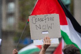 Pro-palestine And Counter Demonstration In Cologne