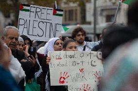 Pro-palestine And Counter Demonstration In Cologne