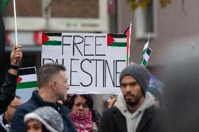 Pro-palestine And Counter Demonstration In Cologne