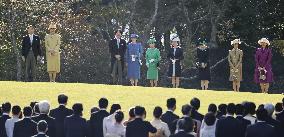 Japanese imperial family at garden party
