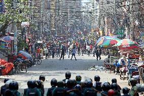 Clashes Between Workers And Police - Dhaka
