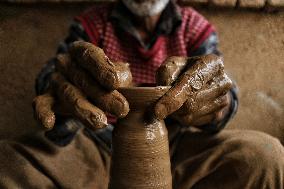 Production of Clay Lamps For Diwali Festival - India