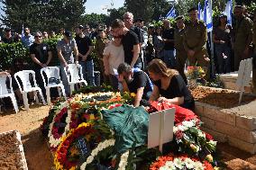 Funeral of IDF soldier, Sergeant Lior Siminovich, 19, from Herzliya, who was killed in a ground opreation in Gaza Strip