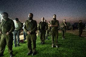 Israeli Soldiers Rest At A Camp Made by Volunteers