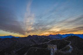 The Jinshanling Great Wall At Dawn in Chengde