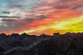 The Jinshanling Great Wall At Dawn in Chengde