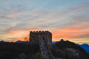 The Jinshanling Great Wall At Dawn in Chengde