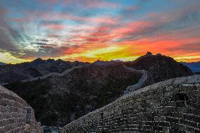 The Jinshanling Great Wall At Dawn in Chengde