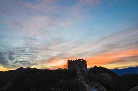 The Jinshanling Great Wall At Dawn in Chengde