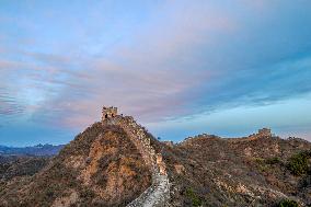 The Jinshanling Great Wall At Dawn in Chengde