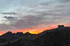 The Jinshanling Great Wall At Dawn in Chengde