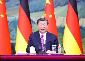 CHINA-BEIJING-XI JINPING-GERMAN CHANCELLOR-MEETING (CN)