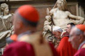 Pope Francis Leads A Mass In Memory Of Benedict XVI - Vatican